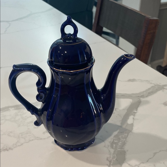 Vintage Yamato Japanese Cobalt Blue Porcelain Tea Set for 6 - Picture 8 of 16